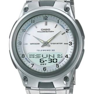 RELOJ ANALOGO PLATA CASIO