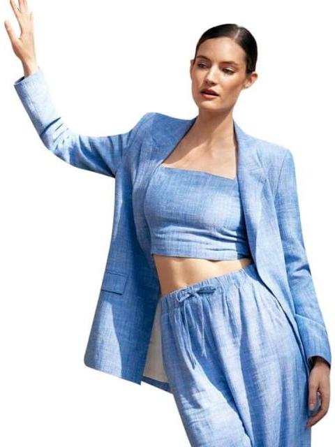 SACO DE LINO AZUL HOLLY LAND - Image 5