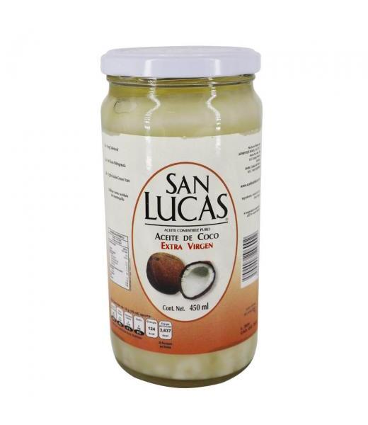 SAN LUCAS ACEITE DE COCO EXTRA VIRGEN 450 ML COMESTIBLE ALIMENTOS SANOL