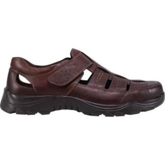 SANDALIA CASUAL AJUSTE CON VELCRO CAFE CALZADO PAZSTOR