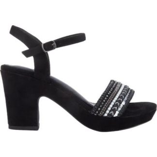 SANDALIA CON BRILLOS NEGRO YAELI