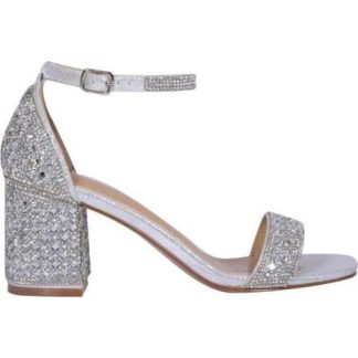 SANDALIA CON BRILLOS PLATA MOLTO BELLO