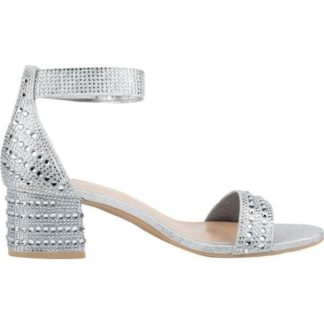 SANDALIA CON BRILLOS PLATA MOLTO BELLO