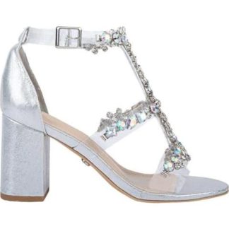 SANDALIA CON BRILLOS PLATA THALIA SODI