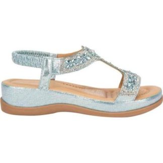 SANDALIA CONFORT BRILLOS AZUL VI LINE