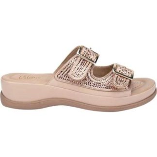 SANDALIA CONFORT CON BRILLOS BEIGE VI LINE