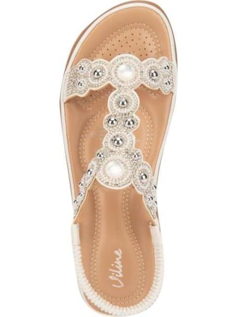 SANDALIA CONFORT CON BRILLOS BLANCO VI LINE - Image 3