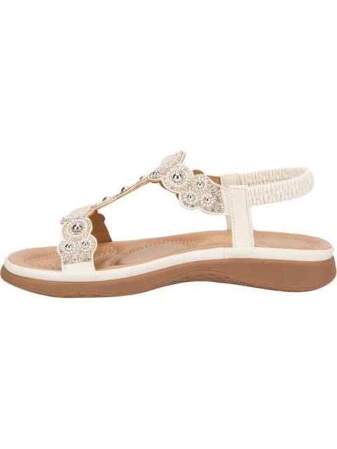 SANDALIA CONFORT CON BRILLOS BLANCO VI LINE - Image 5