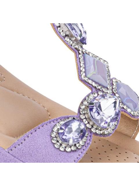 SANDALIA CONFORT CON BRILLOS LILA VI LINE - Image 6