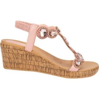 SANDALIA CUÑA ROSA VI LINE