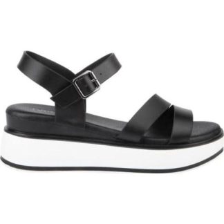 SANDALIA DE PIEL NEGRO VI LINE