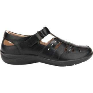 SANDALIA DETALLE BORDADO NEGRO SHOSH CONFORT