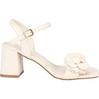 SANDALIA FLOR BEIGE/HUESO YAELI