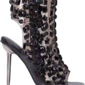 SANDALIA MICA CON BRILLOS NEGRO THALIA SODI