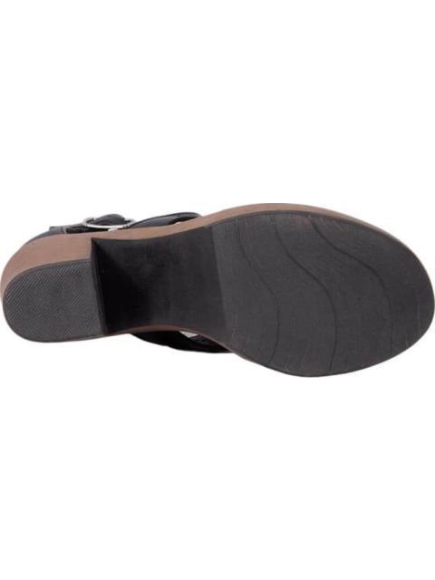 SANDALIA PERFORADA CON TACON ANCHO NEGRO SAO PAULO - Image 4