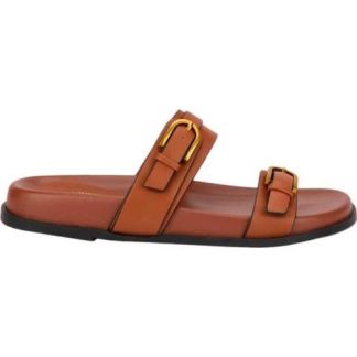 SANDALIA PLANA COGNAC VI LINE FASHION