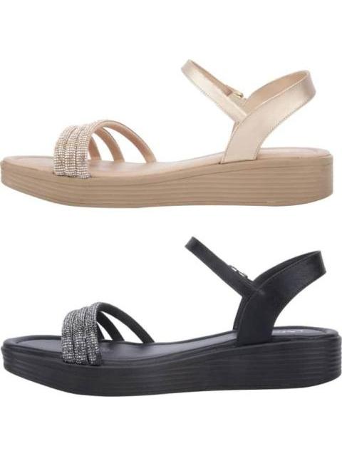 SANDALIA PLANA CON BRILLOS MULTICOLOR VI LINE - Image 5