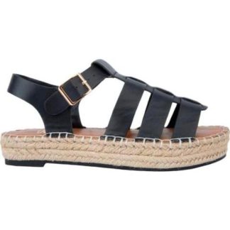 SANDALIA PLANA NEGRO VI LINE