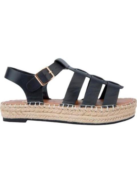 SANDALIA PLANA NEGRO VI LINE