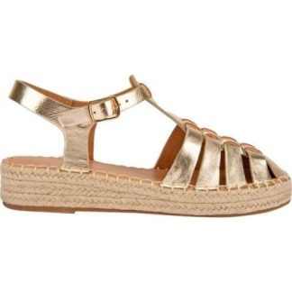 SANDALIA PLANA ORO VI LINE