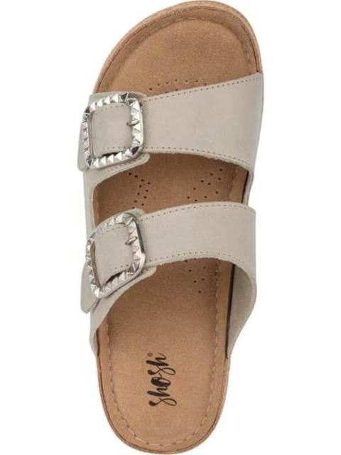 SANDALIA PLANA DE PIEL HUESO SHOSH - Image 3