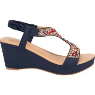 SANDALIA PLATAFORMA AZUL VI LINE