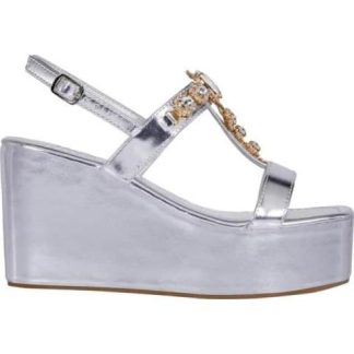 SANDALIA PLATAFORMA PLATA VI LINE FASHION