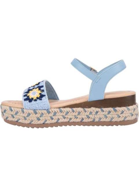 SANDALIA TEJIDA CON PLATAFORMA AZUL VI LINE - Image 5