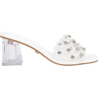 SANDALIA TACON ANCHO BLANCO THALIA SODI