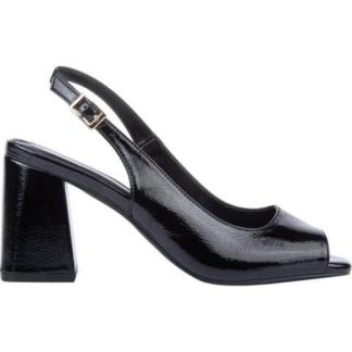 SANDALIA TACON ANCHO LISO NEGRO YAELI