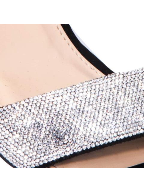 SANDALIA TACON BAJO CON PEDRERIA NEGRO MOLTO BELLO - Image 5