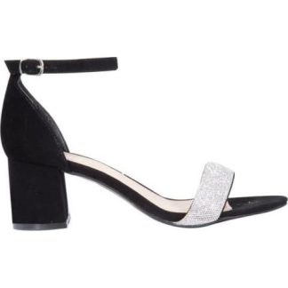 SANDALIA TACON BAJO CON PEDRERIA NEGRO MOLTO BELLO