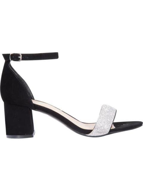 SANDALIA TACON BAJO CON PEDRERIA NEGRO MOLTO BELLO