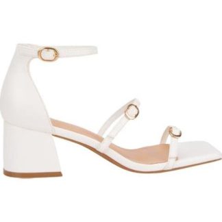 SANDALIA TACON CUADRADO BLANCO YAELI