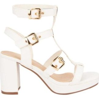 SANDALIA TACON PLATAFORMA BLANCO YAELI FASHION