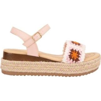SANDALIA TEJIDA CON PLATAFORMA ROSA VI LINE