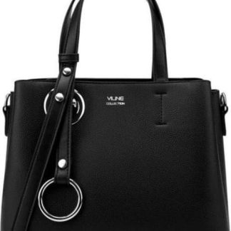 SATCHEL CON CORREA NEGRO VI LINE