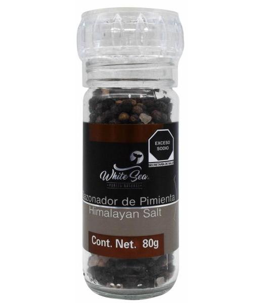SAZONADOR DE PIMIENTA CON SAL ROSA DEL HIMALAYA 80 G WHITE SEA