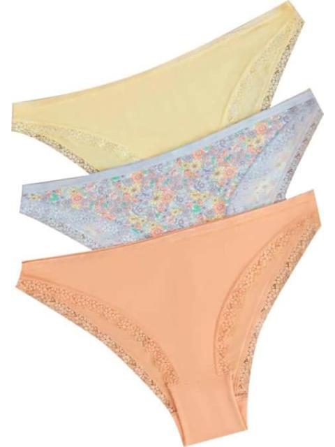 SET 3 PANTIS CORTE BIKINI MULTICOLOR LOVE TO LOUNGE