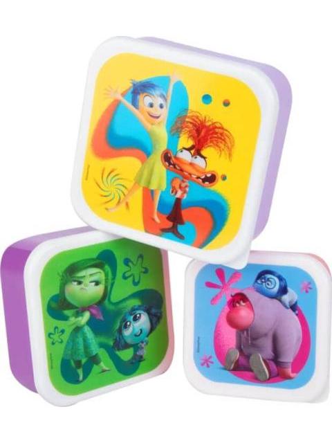 SET 3 TUPPERS INSIDE OUT MULTICOLOR DISNEY
