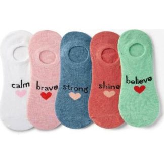 SET 5 PARES PROTECTOPIE DE DAMA CON FRASES MULTICOLOR LOVE TO LOUNGE