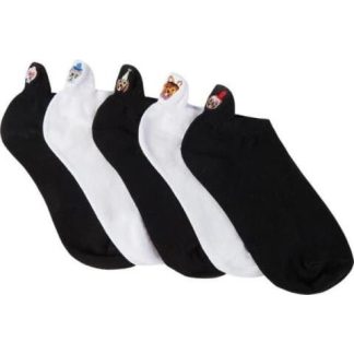 SET 5 PARES TINES DE DAMA CON BORDADO DE PERROS MULTICOLOR LOVE TO LOUNGE