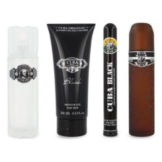 SET CUBA BLACK FOR MEN 4PZS PARA HOMBRE