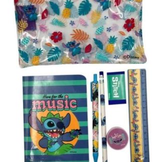 SET ESCOLAR 7 PIEZAS STITCH AZUL STITCH