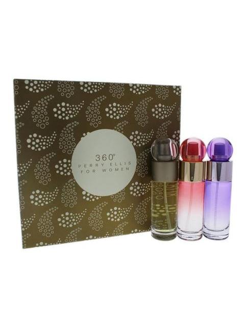 SET PERRY ELLIS 360° FOR WOMEN 30ML EDT 3PZ GENERO MUJER