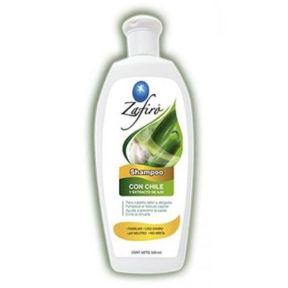 SHAMPOO CHILE Y EXTRACTO DE AJO 500ML. PARA CABELLO DEBIL Y DELGA ZAFIRO