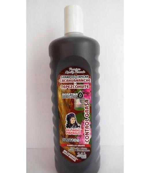 SHAMPOO DE CACAHUANANCHE+TEPEZCOHUITE 1.1L KERATINA HIDROLIZADA C TEPEZCOHUITE DEL INDIO PAPAGO