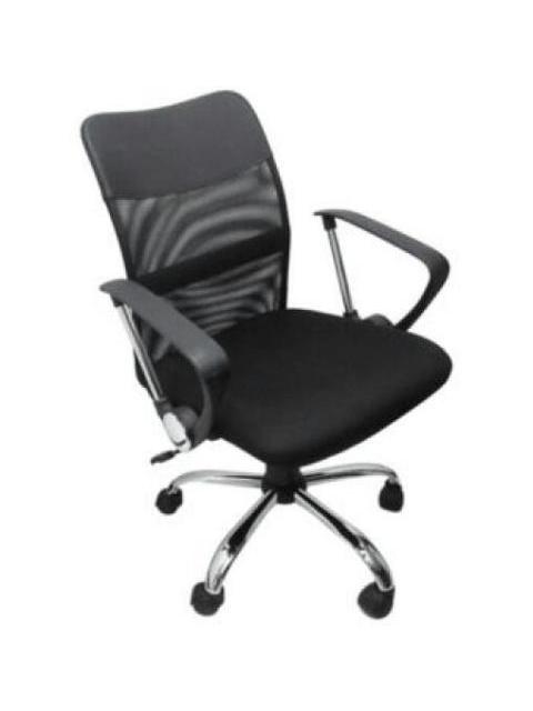 SILLA EJECUTIVA NEXTEP NE650E ALTURA AJUSTABLE Y RECLINABLE GIRATORIA Y CROMADA COLOR NEGRO.