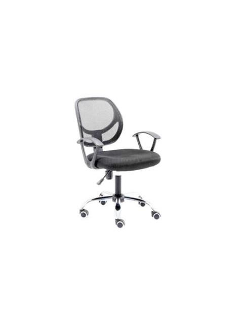 SILLA SECRETARIAL NEXTEP NE650S ALTURA AJUSTABLE Y RECLINABLE GIRATORIA Y CROMADA COLOR NEGRO