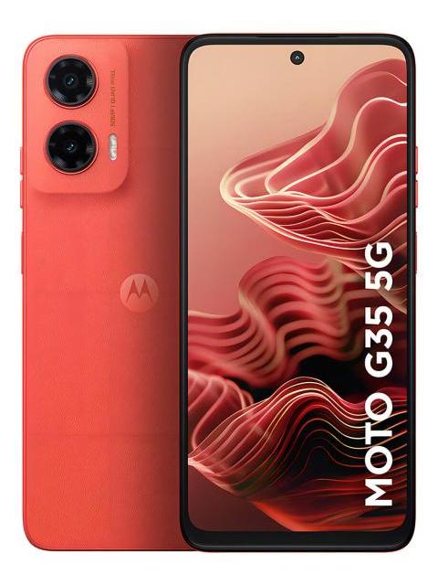 SMARTPHONE MOTO G35 5G 256GB - CORAL - CUERO VEGANO